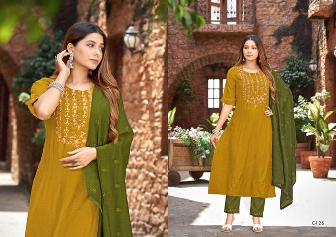 Kalaroop Nitara Viscose Readymade Suits Catalog